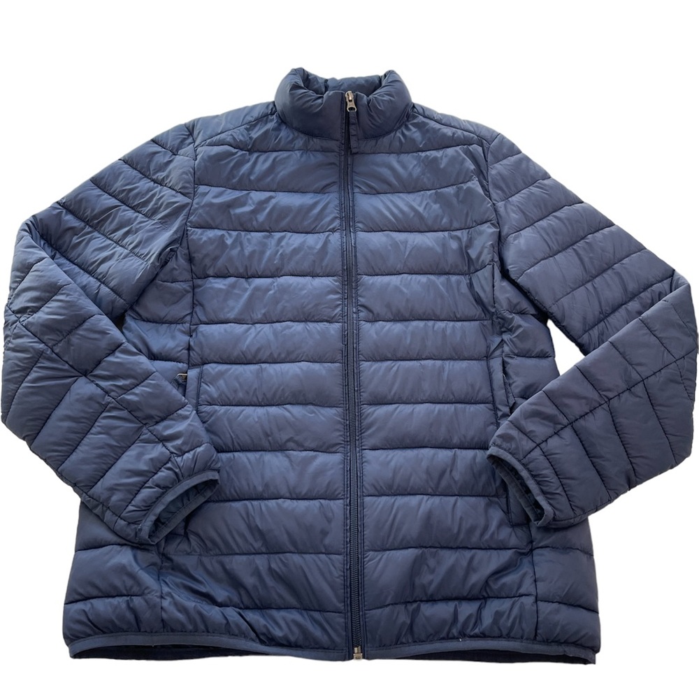 Amazon Essentials Puffer Jacket Navy Blue Water R… - image 2